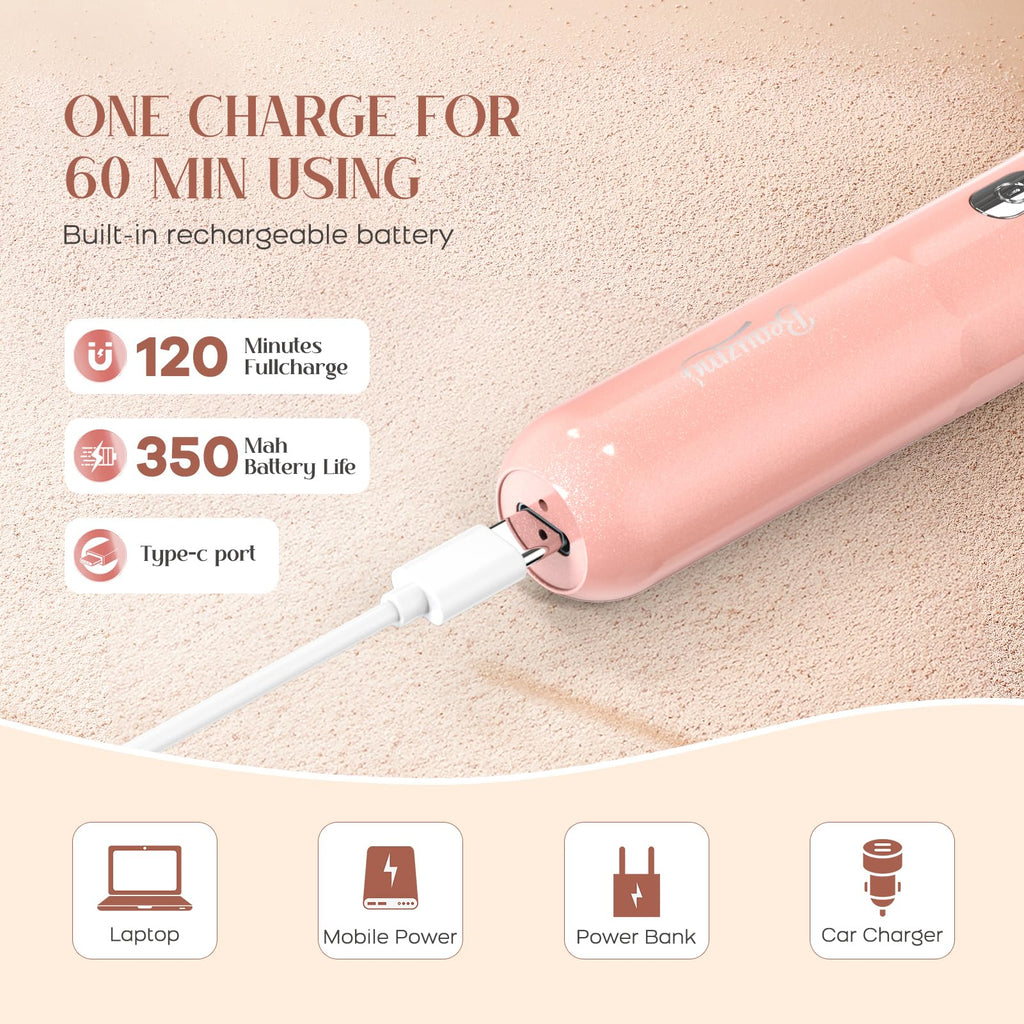 2-in-1 USB Rechargeable Electric Facial Hair Remover with LED Light H8421