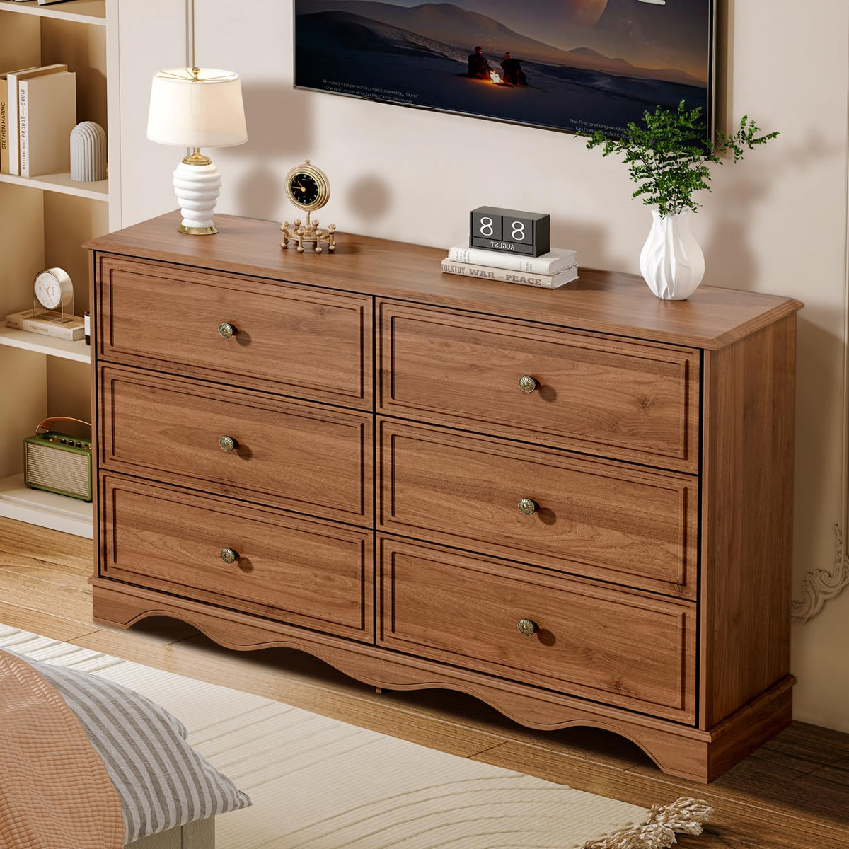 Chestnut 6 Drawer Chest of Drawers H745