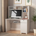 White Desk with Hutch and Drawers K461605