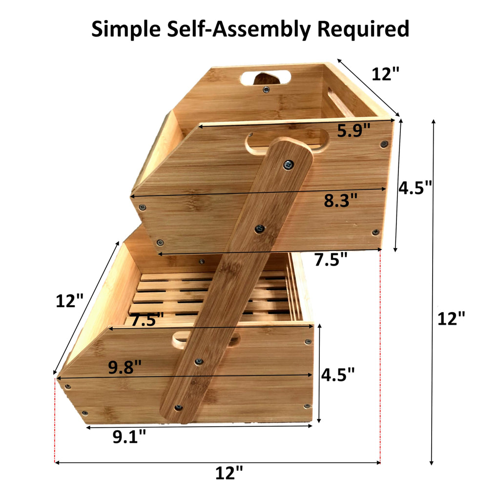 Bamboo Stacking Storage Bin N19952