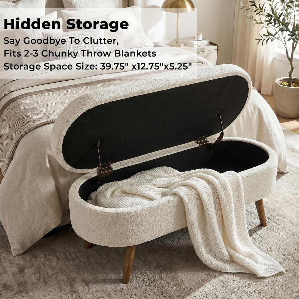 43.5” Upholstered Storage Ottoman Bench M630862