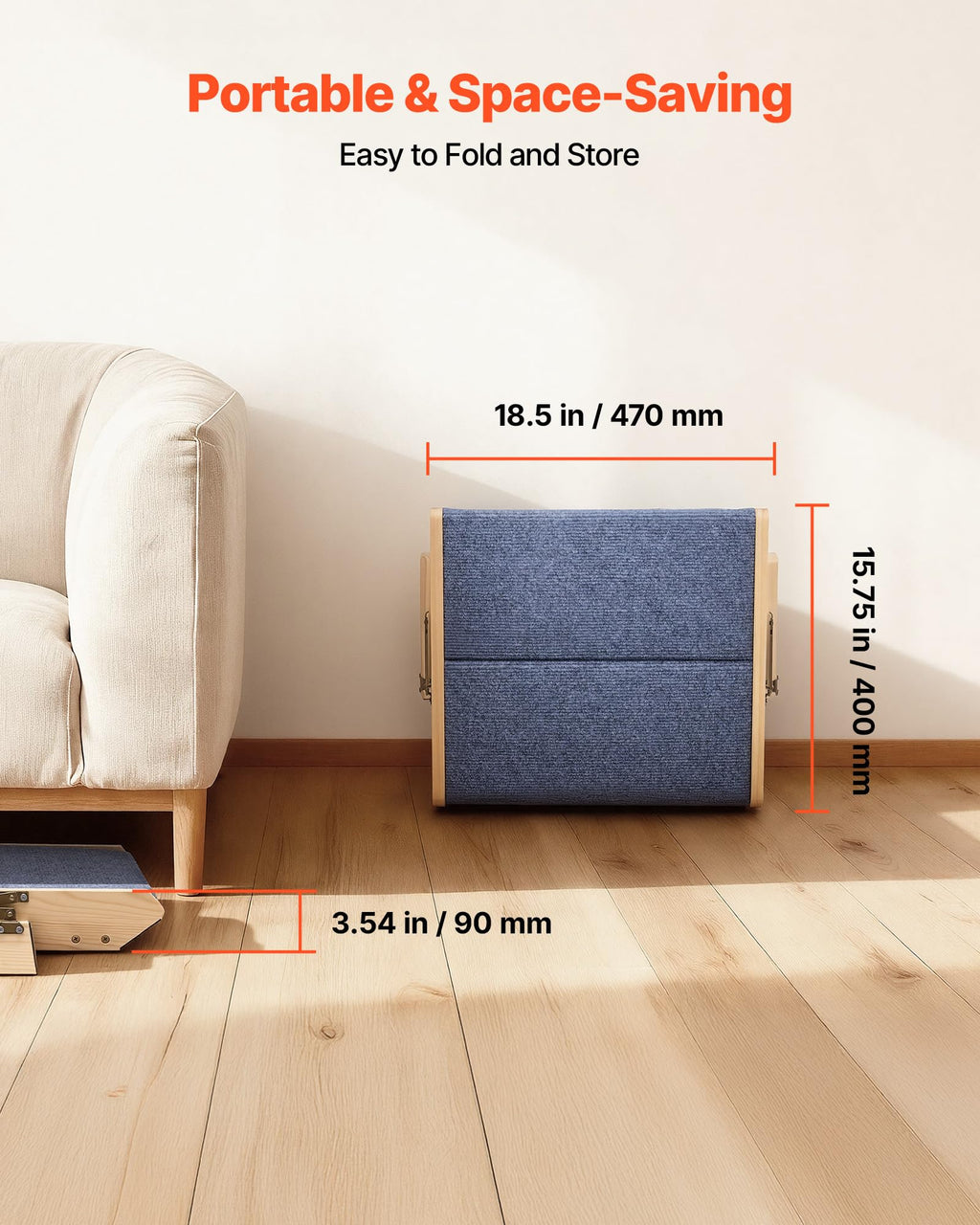Wood 2-Step Pet Stairs C631