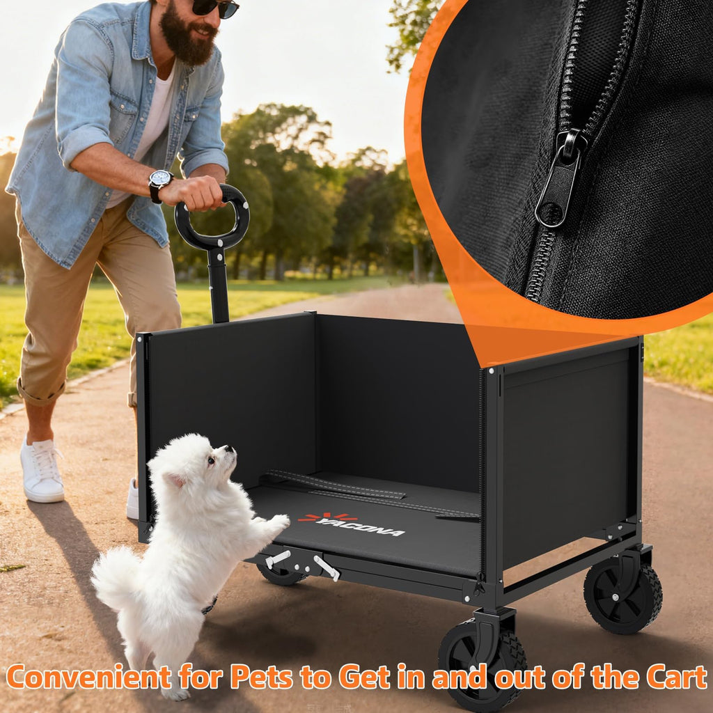 Foldable Heavy Duty Utility Wagon Cart with Wheels L50114