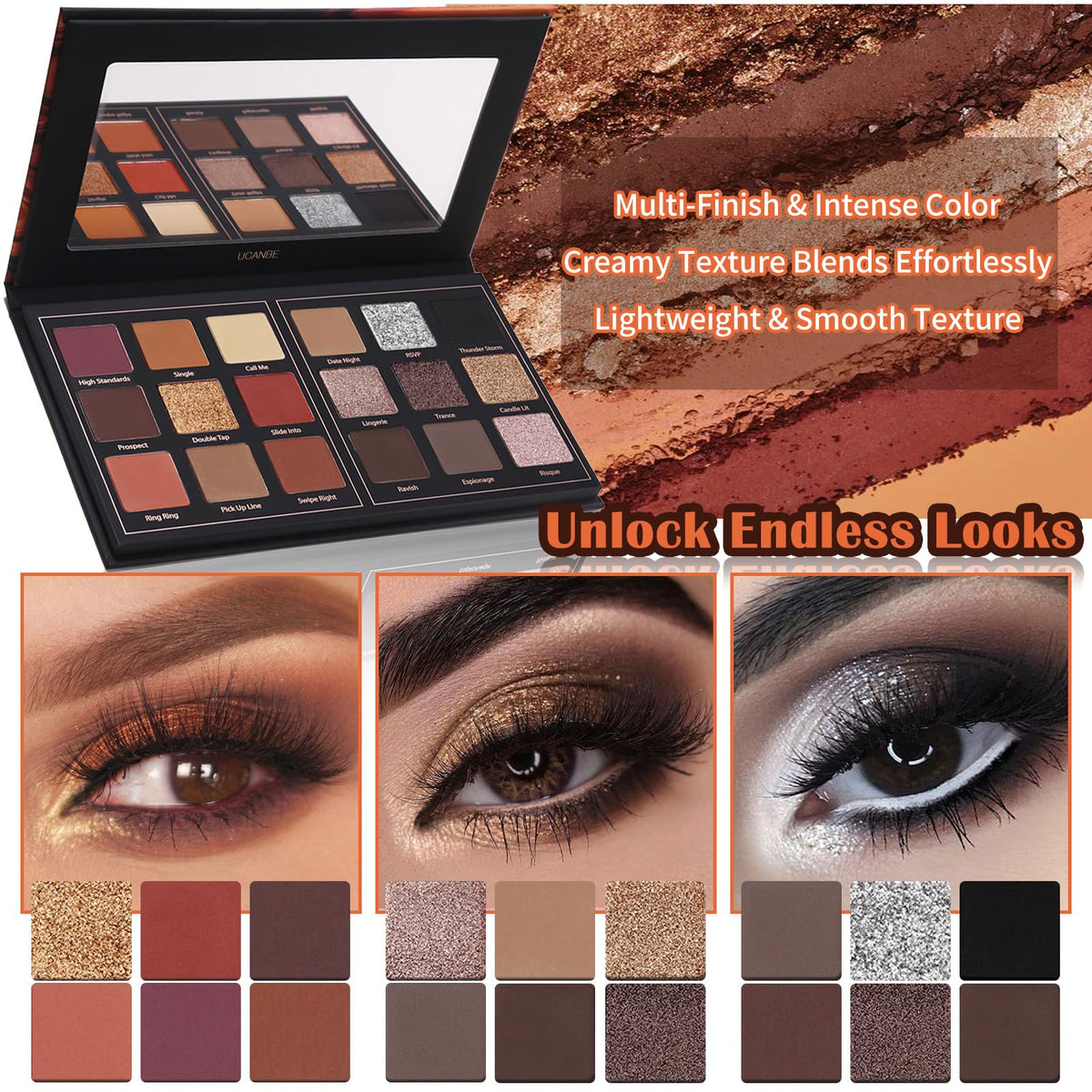 18 Colors Matte Shimmer Glitter Eyeshadow Palette Y741