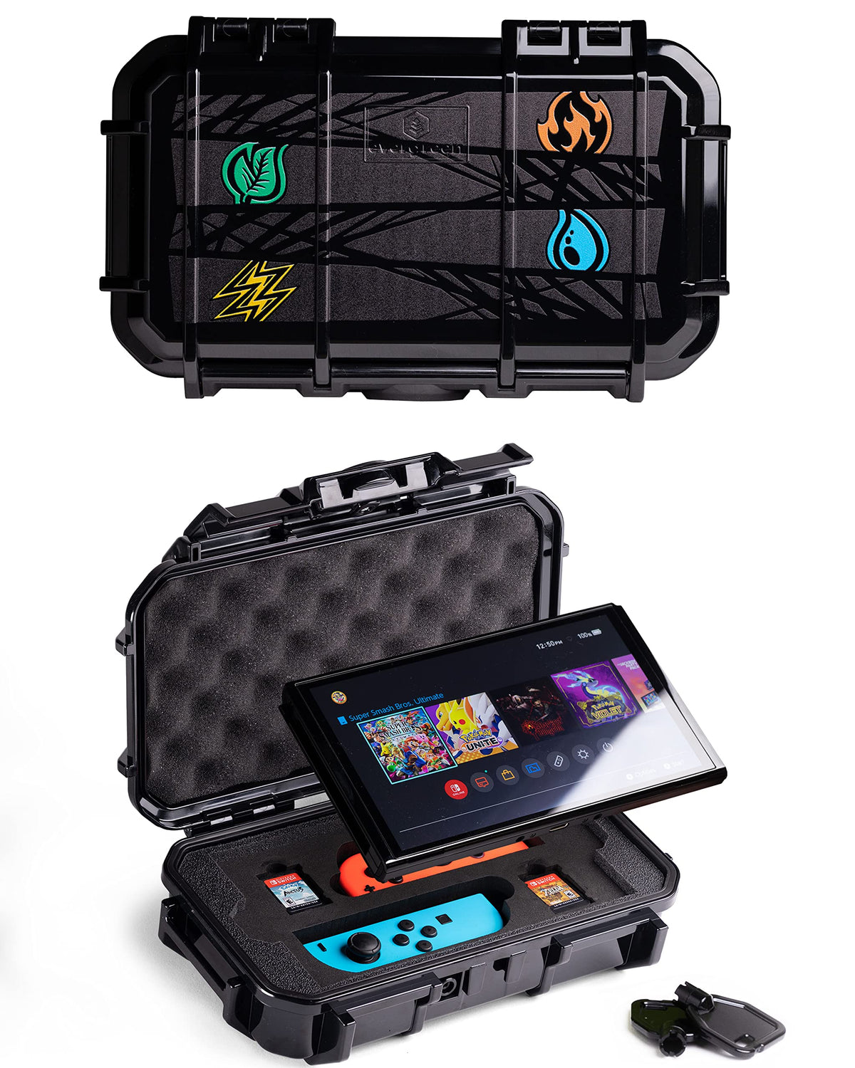 Waterproof Protective Hard Case Compatible with Nintendo Switch and OLED Model D235472