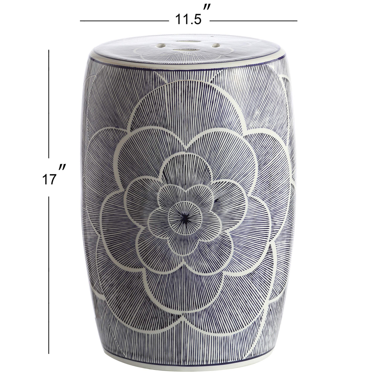 Ceramic Drum Garden Stool Side Table F4113