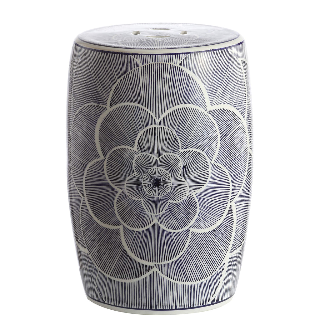 Ceramic Drum Garden Stool Side Table F4113