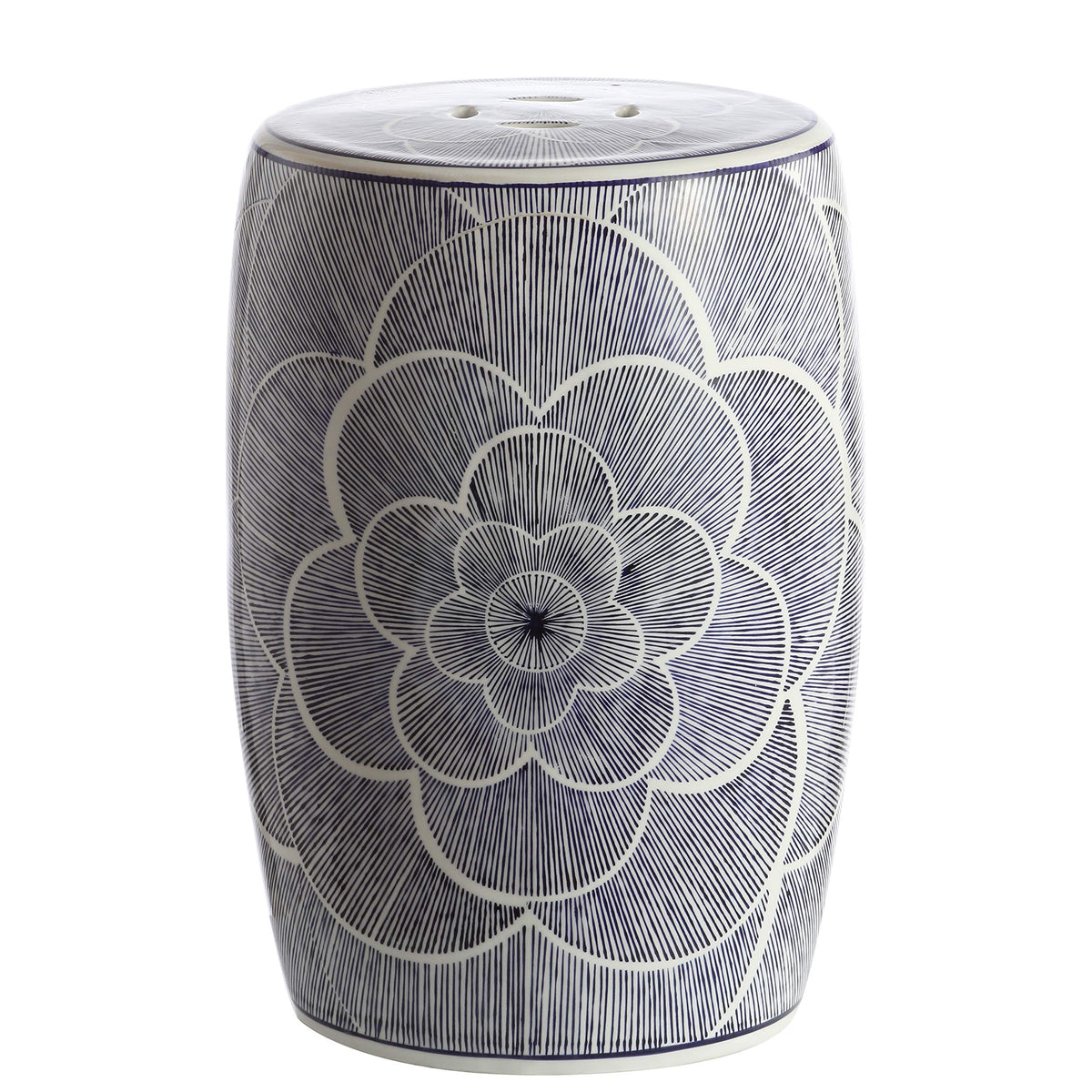 Ceramic Drum Garden Stool Side Table F4113