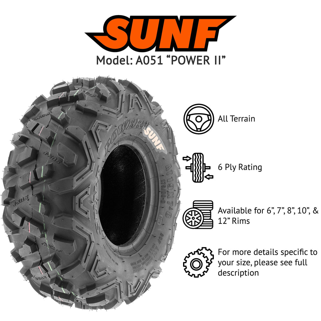 19x7-8 Tubeless 6 Ply Set of 2 Q421