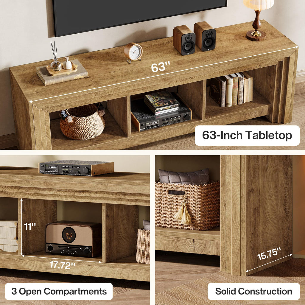 63" Wood TV Stand A35766