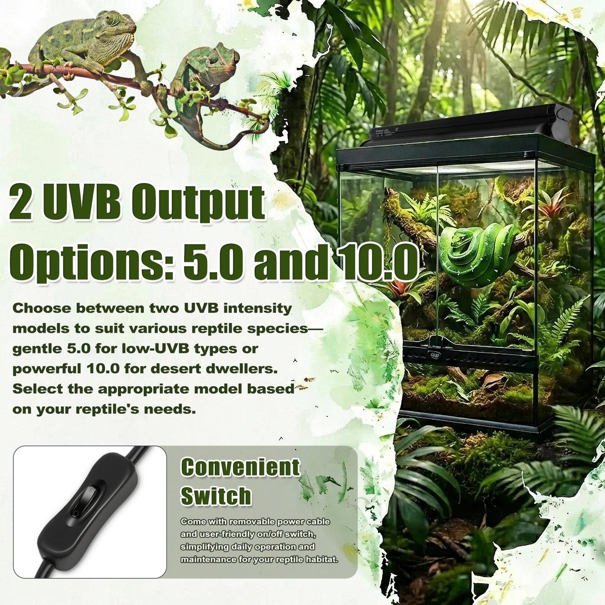 22.6" 14W 5.0 UVB Reptile Light Kit Z37473